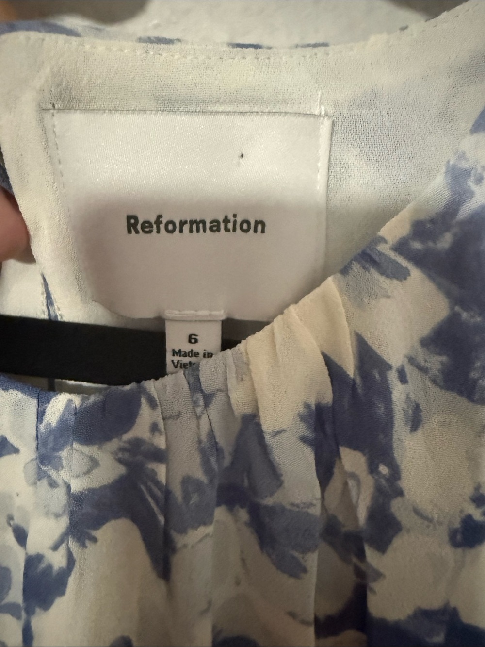 Reformation Blue & White Floral Mini Dress B3 - Picture 5 of 13